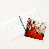 Romantische Lady in Red Paris Personal Notebook Notizblock (Innenseite)