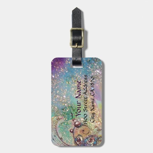 ROMANTISCHE LADY MIT SPARKLASSIERENDER FUSSGEFÜHL GEPÄCKANHÄNGER (Vorderseite vertikal)