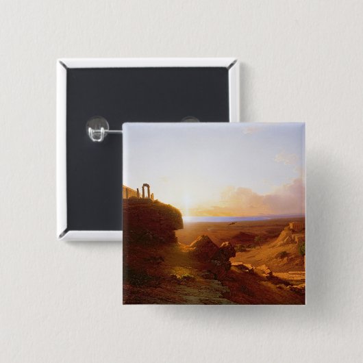 Romantische Landschaft, 1860 Button (Vorne & Hinten)