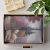 Romantische Landschaft der Herbstflüsse Seidenpapier (Geschenk)