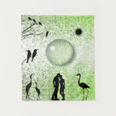 Romantische Landschaft Liebe Geschichte Wandteppich (Vorderseite)