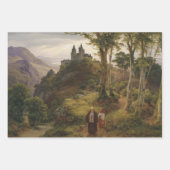 Romantische Landschaft mit Klosteranlage Geschenkpapier Set (Vorderseite 2)