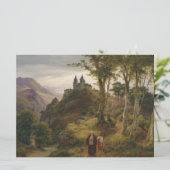 Romantische Landschaft mit Klosteranlage Karte (Stehend Vorderseite)