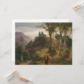 Romantische Landschaft mit Klosteranlage Karte (Vorderseite/Rückseite Beispiel)