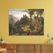 Romantische Landschaft mit Klosteranlage Leinwanddruck (Insitu (Wohnzimmer))