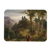 Romantische Landschaft mit Klosteranlage Magnet (Horizontal)