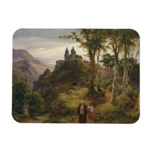 Romantische Landschaft mit Klosteranlage Magnet