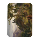 Romantische Landschaft mit Klosteranlage Magnet (Vertikal)