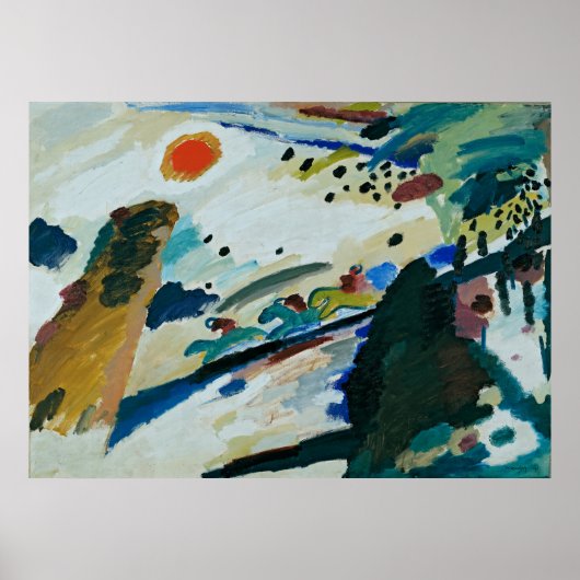 Romantische Landschaft von Wassily Kandinsky Poster (Vorne)