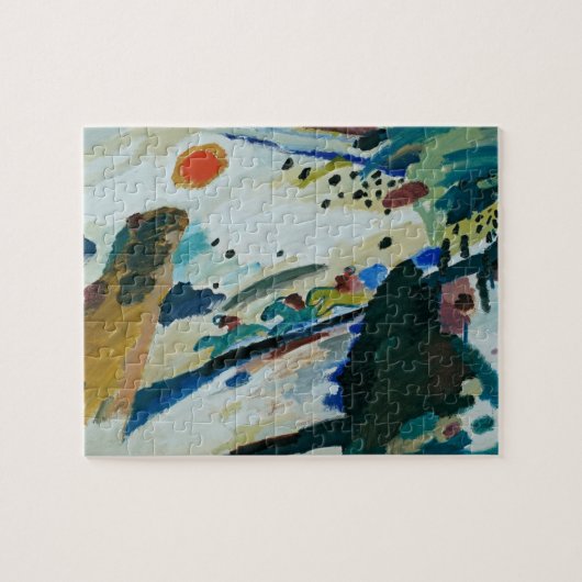 Romantische Landschaft von Wassily Kandinsky Puzzle (Horizontal)