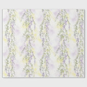 Romantische Lavendel-grüne Blumen-Hochzeitsshower Geschenkpapier (Flach)