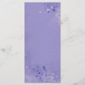 Romantische Lavendel-Hochzeit mit floralen Farben Menükarte (Rückseite)