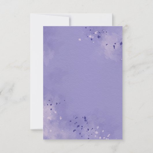 Romantische Lavendel-Hochzeit mit floralen Farben RSVP Karte (Rückseite)