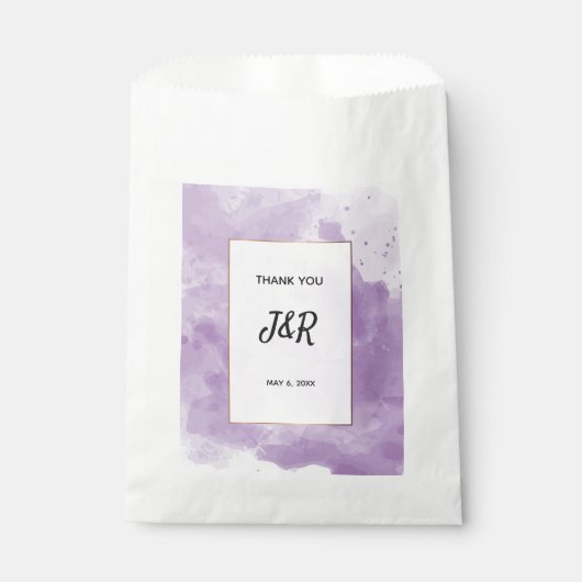 Romantische Lavendelhochzeit Geschenktütchen (Vorderseite)