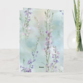 Romantische Lavendelhochzeit Karte (Rückseite)