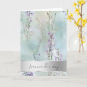 Romantische Lavendelhochzeit Karte (Gelbe Blume)