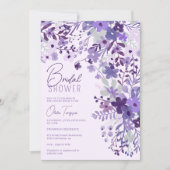 Romantische Lavendelwild Blume Frühjahr Brautparty Einladung (Vorderseite)