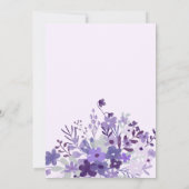 Romantische Lavendelwild Blume Frühjahr Brautparty Einladung (Rückseite)