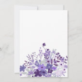 Romantische Lavendelwilde Blume Frühling Muttertag Einladung (Rückseite)