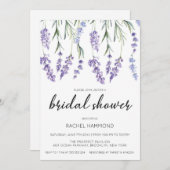 Romantische Lavender Bridal Dusche Einladung (Vorne/Hinten)