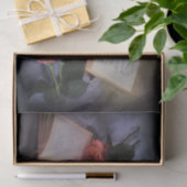 Romantische Lektüre mit Rose des freien Geistes Seidenpapier (Geschenk)