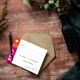 Romantische lesbische Flaggen Hochzeitsszenario RS RSVP Karte