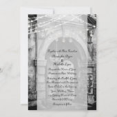 Romantische Lichter Gotische Bogenschießen Einladu Einladung (Rückseite)