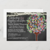 Romantische Lichter Whimsical Tree Post Hochzeit E Einladung (Vorne/Hinten)