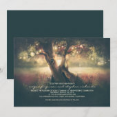 Romantische Lichterkette Baum - Geschnitzte Hochze Einladung (Vorne/Hinten)