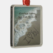 Romantische Liebe auf der Silbernes Ornament (Rechts)