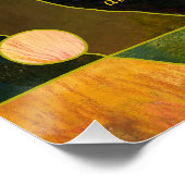 Romantische Liebe Bäume Wedding Keepake | Feier Poster (Ecke)