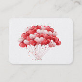 Romantische Liebe - Begrüßungskarte mit Rose Platzkarte (Rückseite)