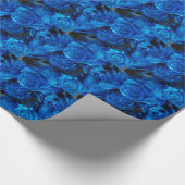 Romantische Liebe Blue Glitzer Glamour Rose Geschenkpapier (Ecke)