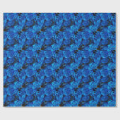 Romantische Liebe Blue Glitzer Glamour Rose Geschenkpapier (Flach)