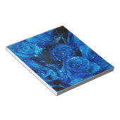 Romantische Liebe Blue Glitzer Glamour Rose Notizblock (angewinkelt)