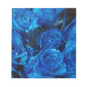 Romantische Liebe Blue Glitzer Glamour Rose Notizblock (Vorderseite)