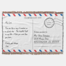 Romantische Liebe Brief Postkarte Valentinstag