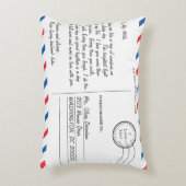 Romantische Liebe Brief Postkarte Valentinstag Dekokissen (Vorderseite(Vertikal))