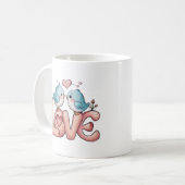 Romantische LIEBE Cartoon Kaffeetasse (Vorderseite Links)