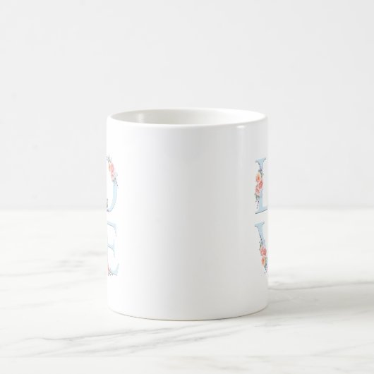 Romantische Liebe der Blumen Kaffeetasse (Mittel)