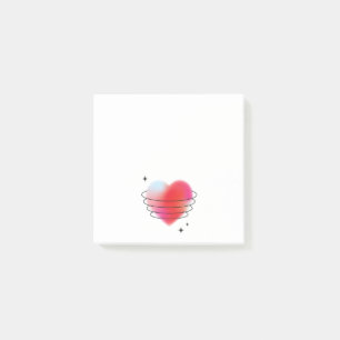 Romantische Liebe des Roten Herzens Post-it Klebezettel