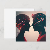 Romantische Liebe Feiertagskarte (Vorne/Hinten)