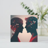 Romantische Liebe Feiertagskarte (Stehend Vorderseite)