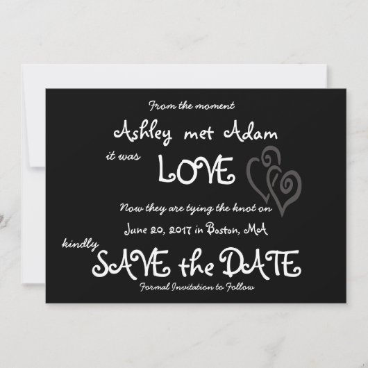Romantische Liebe Foto Save the Date | Kopfbrett (Vorderseite)