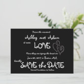 Romantische Liebe Foto Save the Date | Kopfbrett (Stehend Vorderseite)