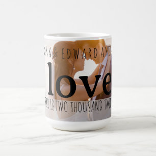 Romantische Liebe Foto Tasse Hochzeiten