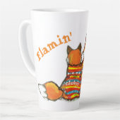 Romantische Liebe Fox Foxes W/Individuellen Namens Milchtasse (Linke Ecke)