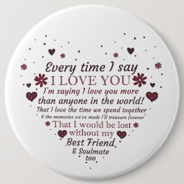 Romantische Liebe Gedicht Kunst Button