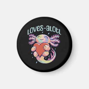 Romantische Liebe - glücklicher Axolotl Magnet