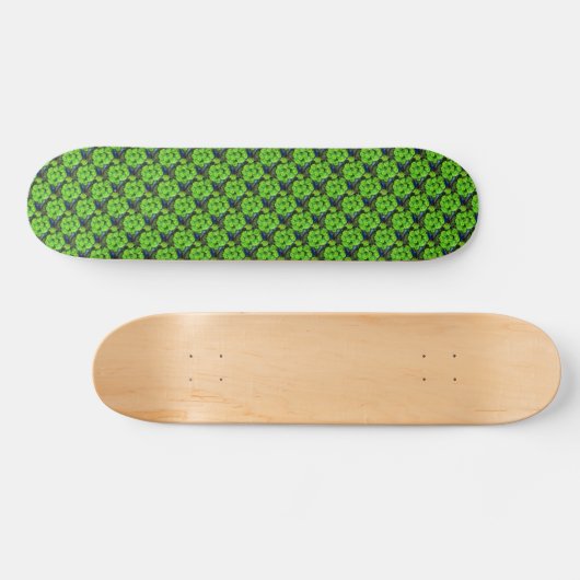 Romantische Liebe Green Glitzer Rose Skateboard (Horizontal)